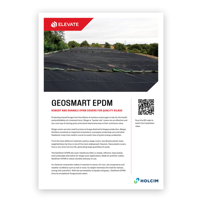 A4 GeoSmart EPDM-Verkaufsblatt für Silageabdeckung